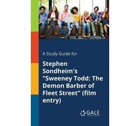 Cengage Learning Ga A Study Guide for Stephen Sondheim's "Sweeney To (Tascabile)