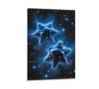 CENGLIS Poster con stelle gemelle in Gemini, stampa moderna su tela, decorazione artistica da parete, 20 x 30 cm, con cornice