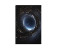 CENGLIS Poster con universo, spazio profondo, buco nero, poster moderno da parete su tela, decorazione estetica 40 x 60 cm, senza cornice