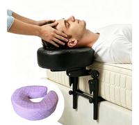 CENHIYY Poggiatesta massaggiante per materasso da letto, culla per massaggio, altezza regolabile 14-45 cm, supporto per la testa del materasso con cuscino a forma di U, per cura degli occhi, bellezza