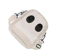 Cenifin 1. Halloween Skull Print Crossbody Bag PU facilmente regolabile per feste Daily Essentials, borsa a contrasto di colore gotico, Nero trasparente