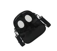 Cenifin 1. Halloween Skull Print Crossbody Bag PU facilmente regolabile per feste Daily Essentials, borsa a contrasto di colore gotico, Nero