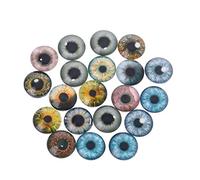 Cenifin 20 pezzi di vetro per occhi delle bambole, animali fai da te, bulbi oculari per dinosauri Eye Accessorie, punzonatura parole