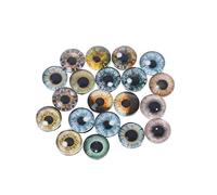 Cenifin 20 pezzi di vetro per occhi delle bambole, animali fai da te, bulbi oculari per dinosauri Eye Accessorie, punzonatura parole