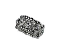 Cenifin Anelli di diamanti minimalisti, elastici per donne e ragazze con strass, anelli di perle retrattili gioielli per l'uso quotidiano, come descritto