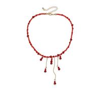 Cenifin Collana regolabile di Halloween con cristallo di caduta di sangue comodo ciondolo per diverse occasioni alla moda