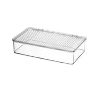 Cenifin Contenitore da cucina realizzato con materiali stabili, organizzatore trasparente visibile con coperchio trasparente impilabile scatola di stoccaggio con coperchio