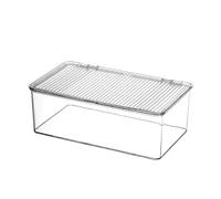 Cenifin Contenitore da cucina realizzato con materiali stabili, organizzatore trasparente visibile con coperchio trasparente impilabile scatola di stoccaggio con coperchio