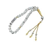 Cenifin Islamico 33 Perline Bracciale Rosario di Vetro Tasbih Per La Preghiera E Mindfulness Negli Uomini E Donne Perline Di Vetro Catena A Mano, Taglia unica, come descritto, come descritto