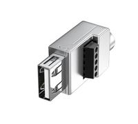 Cenifin Morsetti a vite USB 2.0, adattatore a blocco senza saldatura, USB 2.0, kit di riparazione maschio, adattatore per ventola
