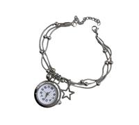 Cenifin Regolabile Vintage Ispirato Fringe Orologi Bracciale Con Catena Rimovibile Per Le Donne Elegante Regalo Gioielli Orologio Da Tasca Fatto A Mano, argento, misura unica
