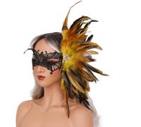 Cenifin Veneziano Mascherare Occhi Piumati Mezzo Aspiratore Viso Per Mascherate Proms Halloween Party Cosplay Photo Shootte Regalo Maschere Veneziane Donne Per Mascherate