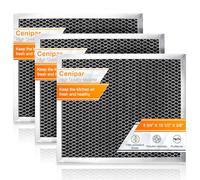 Cenipar 97007696 Filtro antiodore al carbone per cappa di sfiato (8 3/4" X 10 1/2" X 3/8") - Confezione da 3
