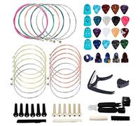 Cenlin 62 PCS Kit Accessori per Chitarra Strumento per Cambiare La Chitarra Acustica per Chitarristi e Principianti di Chitarra