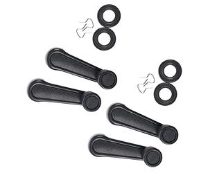 CENMEN 4 x Manovella Maniglia Alzacristallo per Auto Universale Plastica Grigio