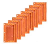 CENMEN 8 astuccio per matite di grande capacità a tre fori, di archiviazione durevole con finestra trasparente arancione, arancione