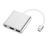 CENMEN Adattatore USB C un, 3 nel 1 Multiporta USB Tipo C un 4K, USB3.0 e USB C Convertitore Porta di Alimentazione Compatibile