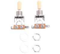 CENMEN Metrico 3 Vie Breve Chitarra Pickup Selettore Interruttore Per Interruttore Chitarra Elettrica Lp Pezzi, e Beige (Confezione da 2)