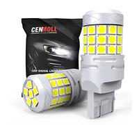 Cenmoll 7443 W21/5W Lampadina LED Bianca, Super Luminosa 40W 2000LM 12V-24V Canbus Senza Errori 580 7443 W21/5W Lampadina per Auto Backup Retromarcia Luce di Posizione Freno Luci Posteriori, 2PCS