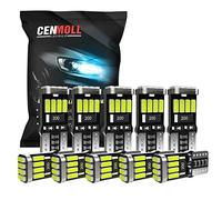 Cenmoll T10 501 W5W Ampoule LED IceBlue, Super Bright 168 194 501 W5W Ampoules LED Canbus sans erreur pour liseuses intérieures, plaque d'immatriculation, plafonniers, lot de 10