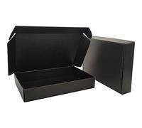 Cenoid Scatole di Cartone per Spedizioni Piccole Regalo, 28 x 20 x 5 cm Scatola Nera imballaggio (25 pezzi)