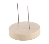 CENPEK 10 pezzi di supporto per bambola all'uncinetto in legno, base per bambola all'uncinetto fatta a mano, espositore con perni in metallo per bambole e statuette amigurumi