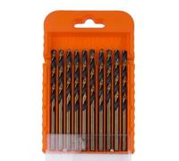 CENPEK 10 Punte da Trapano da 4 mm (0,157") in nitruro Nero e Punte elicoidali in Titanio M2 rivestite in Acciaio rapido (HSS)