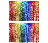 CENPEK 2 Pezzi Decorazioni per Feste Arcobaleno Gonna da Tavolo Arcobaleno Gonna da Tavolo Arcobaleno Pride Decorazioni da tavola per Feste di Cartoni Animati