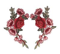 CENPEK 2 toppe ricamate in pizzo floreale 3D con fiori in pizzo, toppe in tessuto per Scrabooking, toppe da cucito per abiti, decorate, stile B