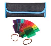 CENPEK 20 Pezzi Colore Universale Illuminazione Flash Gel Set Di Filtri Con Borsa Per Fotocamera Flash Fotografia Foto Fotocamera Flash Gel