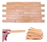 CENPEK 20 pezzi di pavimenti in bambù in miniatura, modelli di pavimenti in lastre rettangolari, per mini accessori da giardino, case delle bambole e progetti artigianali fai-da-te