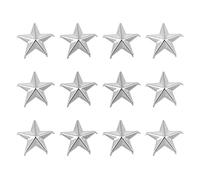 CENPEK 200PCS 15mm Star Rivetti Decorazione Stella a Cinque Punte Artiglio Punte per pressa a Mano per Accessori Decorativi Scrapbooking Fai da Te (Argento)