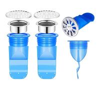 CENPEK 3 pezzi di scarico in silicone per prevenire il flusso di scarico, valvola di scarico del pavimento, valvola di scarico per tubi, bagno, pavimento di scarico, 3 pezzi