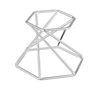 CENPEK 4 pezzi di supporto a sfera di cristallo, argento sfera di cristallo stile antico stand espositore, vetro ciotola fioritura cristallo palla stand stand
