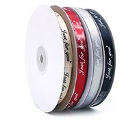 CENPEK 4 rotoli di nastro di raso largo 1 cm di larghezza 50 m di stampa solo per te Nastro artigianale per matrimonio, compleanno, San Valentino, fiori, confezione regalo, decorazione per feste #3