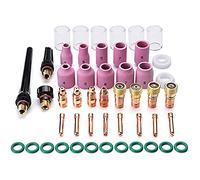 CENPEK 49 PZ TIG Torcia di Saldatura Kit Accessori Pinze Corpo Tazza di Vetro Ugello di Allumina Lente Gas Stubby # 10 Cup Kit per TIG WP-17/18/26