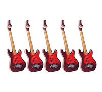 CENPEK 5Pcs Artigianato 1:12 Dollhouse Miniature Strumento Musicale Chitarra Elettrica per Casa delle Bambole Mobili Mini Strumento In Miniatura Accessorio Classico