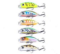 Cenpek - 6 esche per luya Mino 4,2 cm/3,1 g, micro-sommergibili Hard Bait Serbatoio di sangue artificiale Bionic esche finte