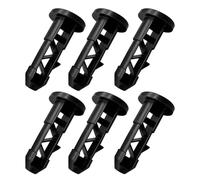 CENPEK 6 pezzi perno cerniera del coperchio del bidone della spazzatura, perni incernierati del coperchio del bidone della spazzatura con ruote in plastica 65 x 32 mm (nero)