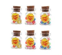 CENPEK 6 Pz Scala 1:12 Casetta delle Bambole Storage Jar con Lollipop Coperchio in Legno Mini Accessorio Elegante Fatto A Mano Accessori