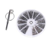 CENPEK 600 pz metallo dado assortimento kit di attrezzi, piccole viti riparazione strumento kit M1 M1.2 M1.4 M1.6 per orologi occhiali