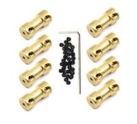 CENPEK 8 Pz 2mm a 2mm Ottone Connettore Rame Motore FAI DA TE Flessibile Albero Giunto Connettore Con Viti per Piccolo Motore