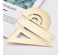 CENPEK Cancelleria per 3 Uso Differente Estremamente Spessa Super Durevole Straightedge Goniometro Set Quadrato Ottone Triangolo Righello Cancelleria Matematica Geometria Regalo