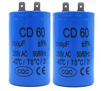 CENPEK CD60 Condensatore di avviamento Motore 50x100mm Condensatore di Marcia Rotondo per Motore Elettrico e lavatrice-250UF