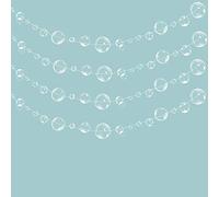 CENPEK Ghirlande piatte sotto il mare a 4 corde per decorazioni per feste a sirenetta trasparenti galleggianti da appendere bolle filanti piscina oceano festa a tema matrimonio baby shower decorazione