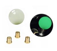 Cenpek JDM - Pomello per il cambio universale, rotondo, bianco, luminoso, per veicoli con cambio manuale a 5 o 6 marce, con adattatori