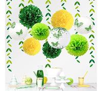 Cenpek - Kit di decorazioni per feste, 18 pezzi, colore: giallo e verde