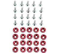 CENPEK - Kit di fissaggio per paraurti parafango in alluminio, con rondella del motore, M6 x 20 mm, 6061 T6, con rondella in alluminio CNC, colore: rosso