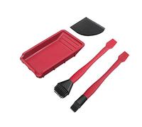 CENPEK Kit di pennelli per colla in silicone da 4 pezzi, kit di incollaggio per la lavorazione del legno Pennello largo e stretto Set di applicatori per colla per la lavorazione del legno fai da te