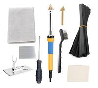 CENPEK Kit Saldatore in Plastica 80W Kit Saldatura Plastica per Paraurti, Riparazione Kayak - Due Tips, Una Rete, Supporto in Metallo, Nero e Bianco Rods - 220V